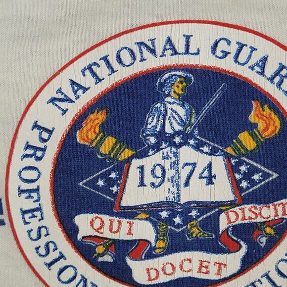 Vintage 80s Camp Robinson National Guard Shirt M/L 21x26 - Picture 11 of 13